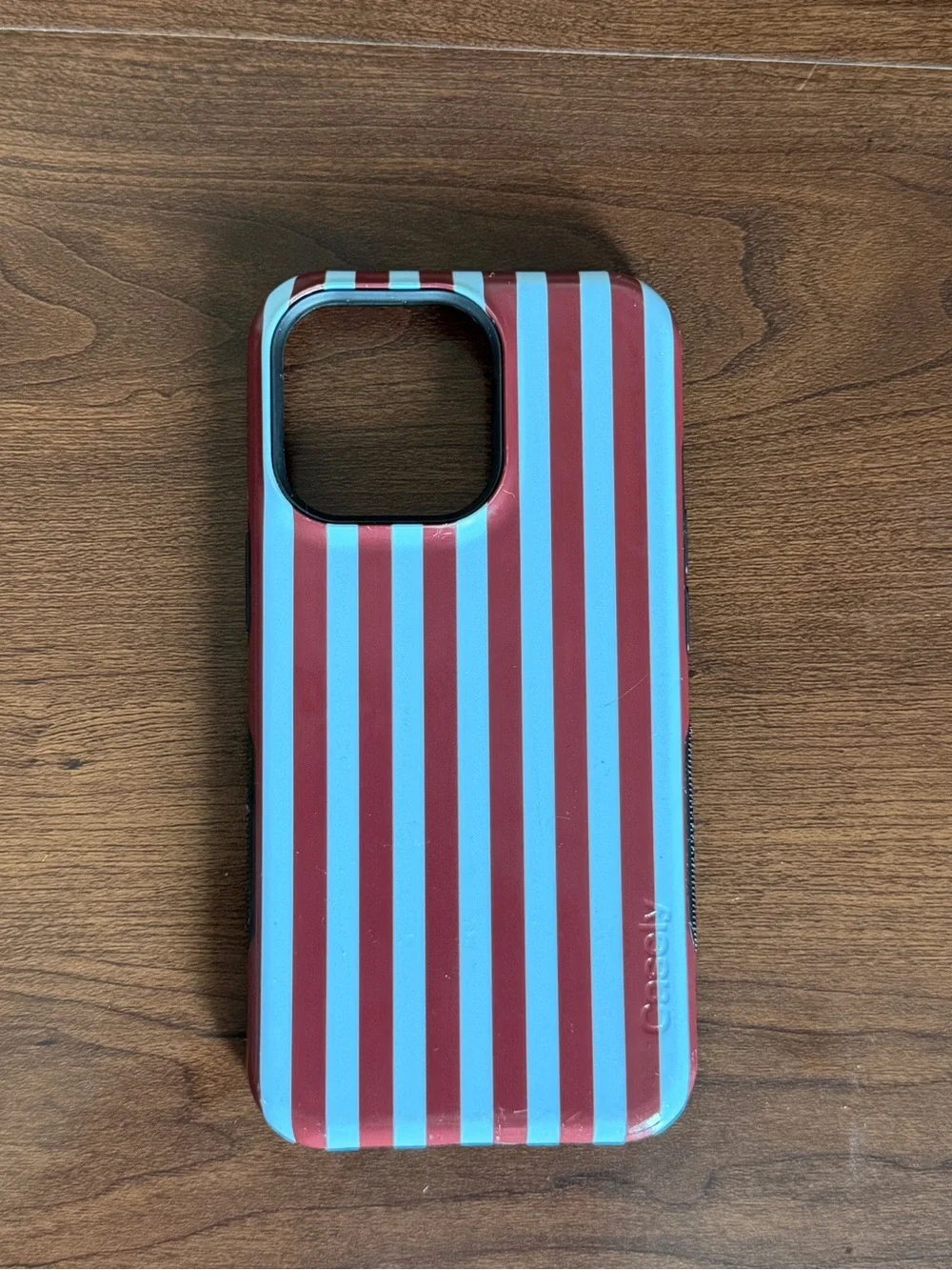 Striped Red & Light Blue Phone Case - casely